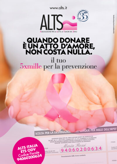 dona il tuo 5×1000 per sostenere la prevenzione dei tumori del seno